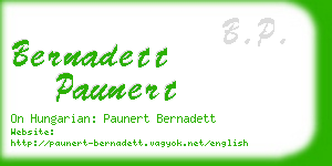 bernadett paunert business card